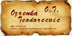 Ozrenka Teodorčević vizit kartica